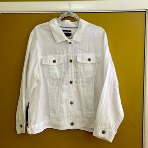 Jones of New York NWT 100% linen Jean style jacket size 1X